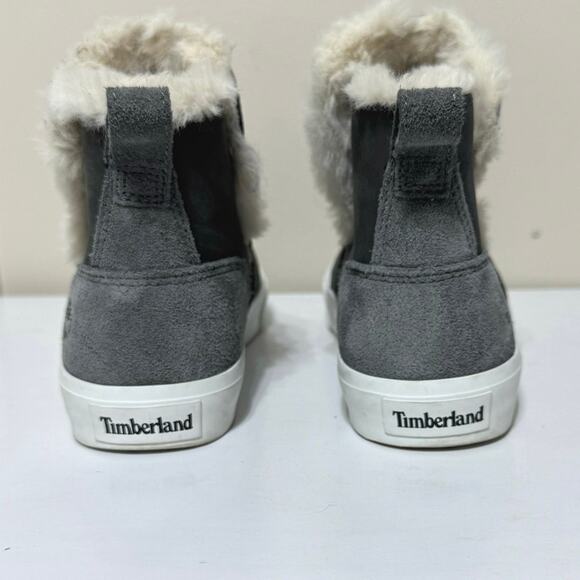 Timberland Women’s Skyla Bay Leather Suede Dark Gray Pull On Boot Size 6.5 - Picture 6 of 12
